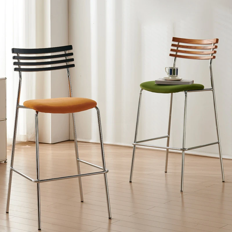 كراسي بار حديثة إسكندنافية مصممة للمطاعم ومقاعد بار معدنية مريحة وناعمة للاسترخاء أثاث عصري من Sillas Para Comedor