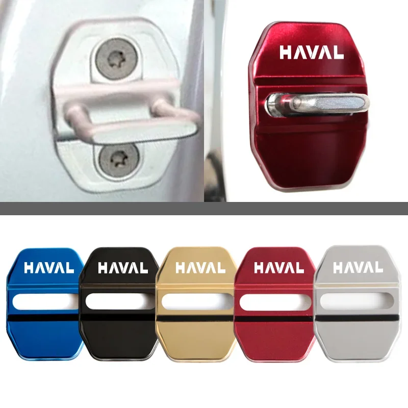 

Car Styling Door Lock Cover Emblems Case Protect Anti Rust Buckle Cover For Haval H2 H5 H6 H7 H9 H3 F7 F7X Auto Accessories