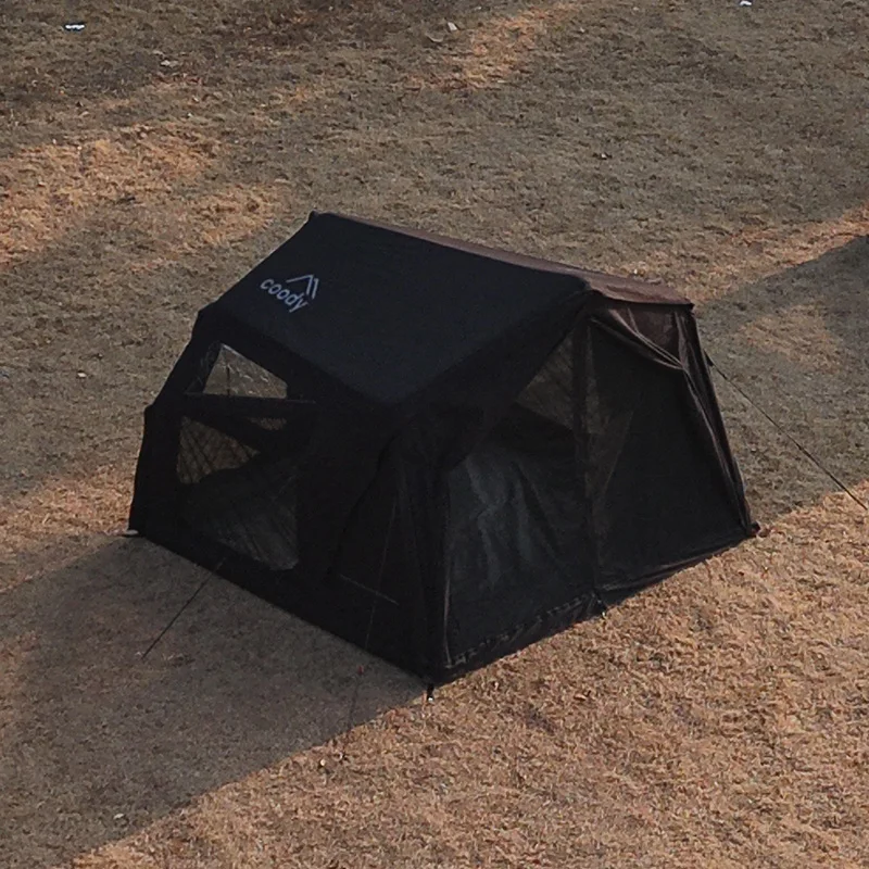 

Надувная палатка Coody Yustona Air Tent-Black для семьи, для кемпинга на открытом воздухе, быстрая доставка, большая семейная палатка на четыре сезона, портативная.