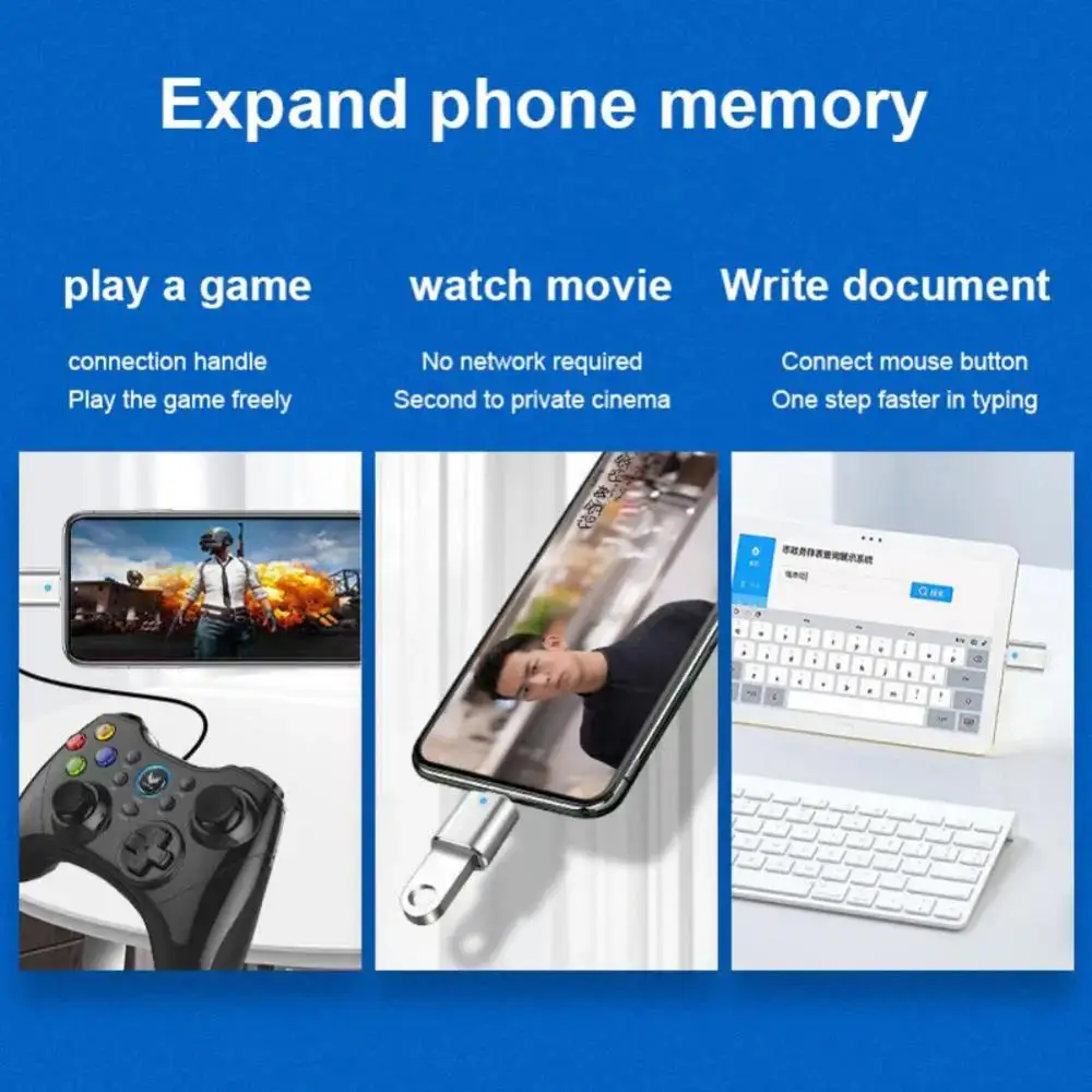 USB 3.0 Feminino Tipo-C Adaptador OTG Masculino, Conector USB C, Conversor para HUAWEI, Macbook, Xiaomi, Samsung, Cabo de Extensão