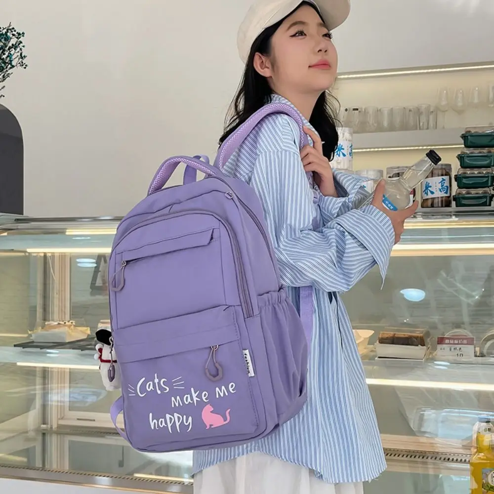 Zaino scuola Kawaii borsa a tracolla da viaggio multifunzione impermeabile borse da scuola carine alla moda adolescente donna bambini femminile