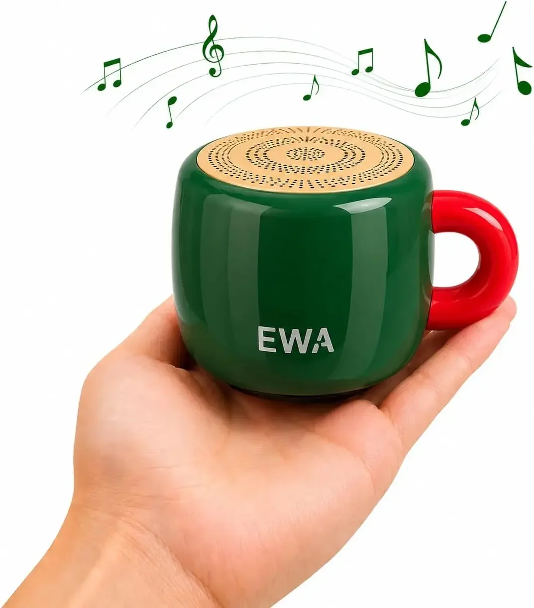 EWA Cup-Shaped Mini Bluetooth Speaker Wireless Home Decor Speaker Bluetooth 5.4 Waterproof IP67 for Desk & Bedroom
