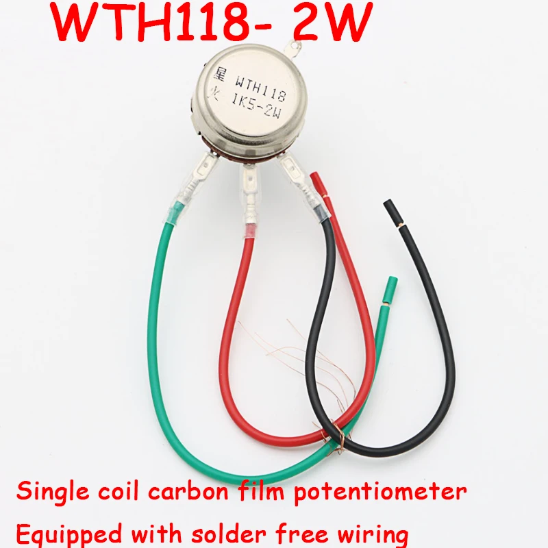 2PCS WTH118 1K 2.2K 4.7K 10K  47K 56K 68K 100K  470K 1M 2W 1A Potentiometer Authentic Variable Resistor VR Resistance 47K Ohm