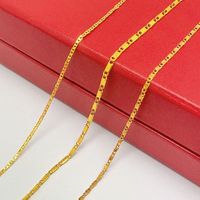 XP Jewelry --( 50 cm * 2.5 mm) Multiple options Gold Plated 24 k Tiny Square Chain Necklaces Jewelry for Men Women Nickel free
