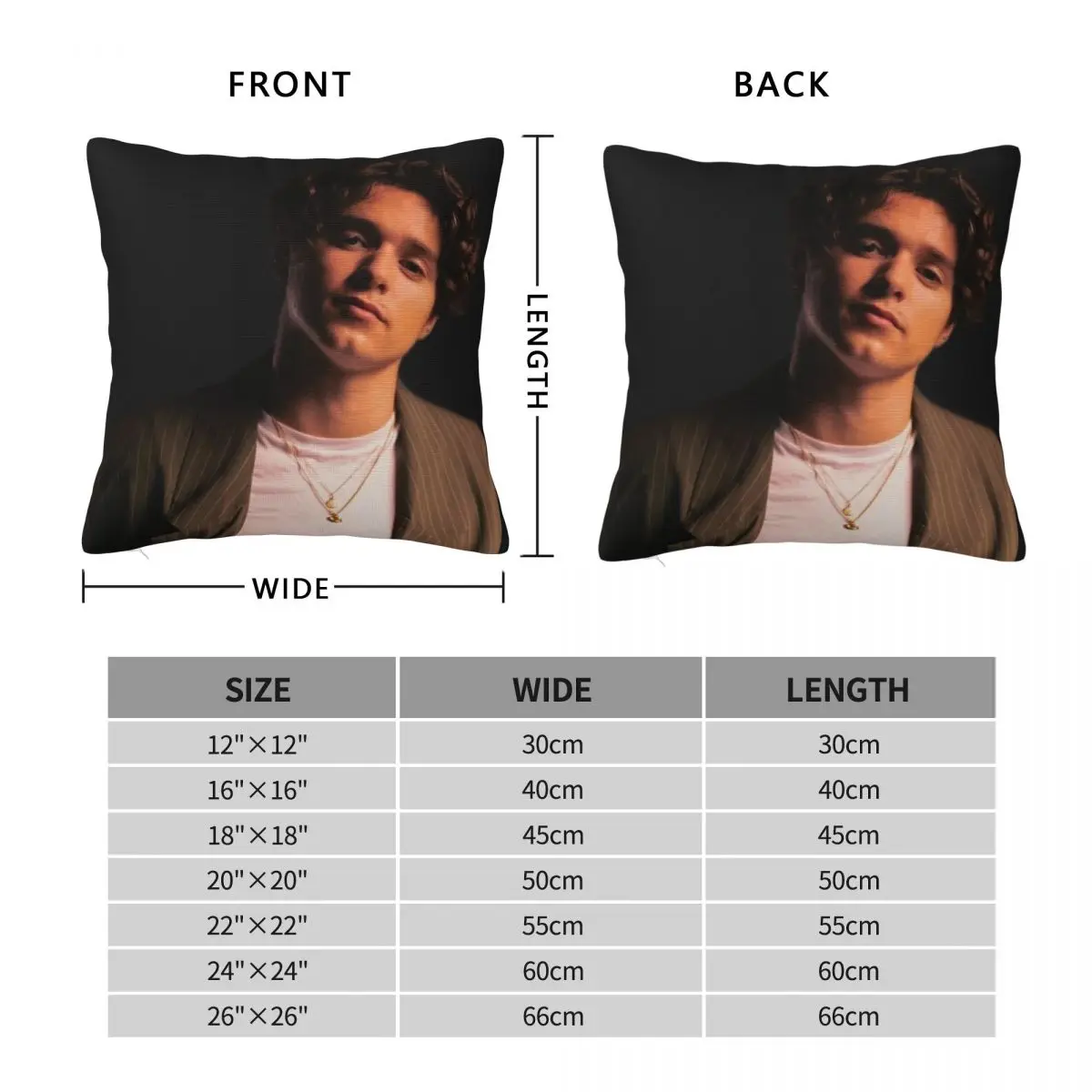 The Vamps Bradley Simpson Square Pillowcase Polyester Linen Velvet Pattern Zip Decorative Sofa Seater Cushion Case