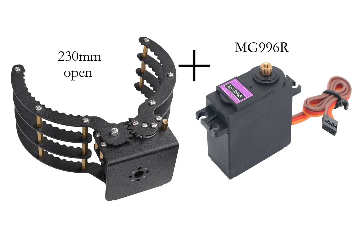 230mm Opening Mechanical Claw Grippers with MG996/DS3218 Robot Mechanical Arm  for Arduino Robot DIY Kit UNO/ESP32 Programmable