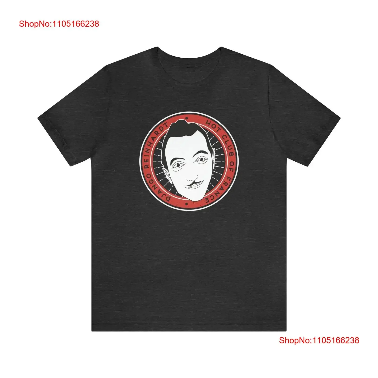 تي شيرت Django Reinhardt Hot Club of France Circle Jazz Guitar تي شيرت عتيق مغسول للجنسين مصمم ملابس جرافيك ممتد #1