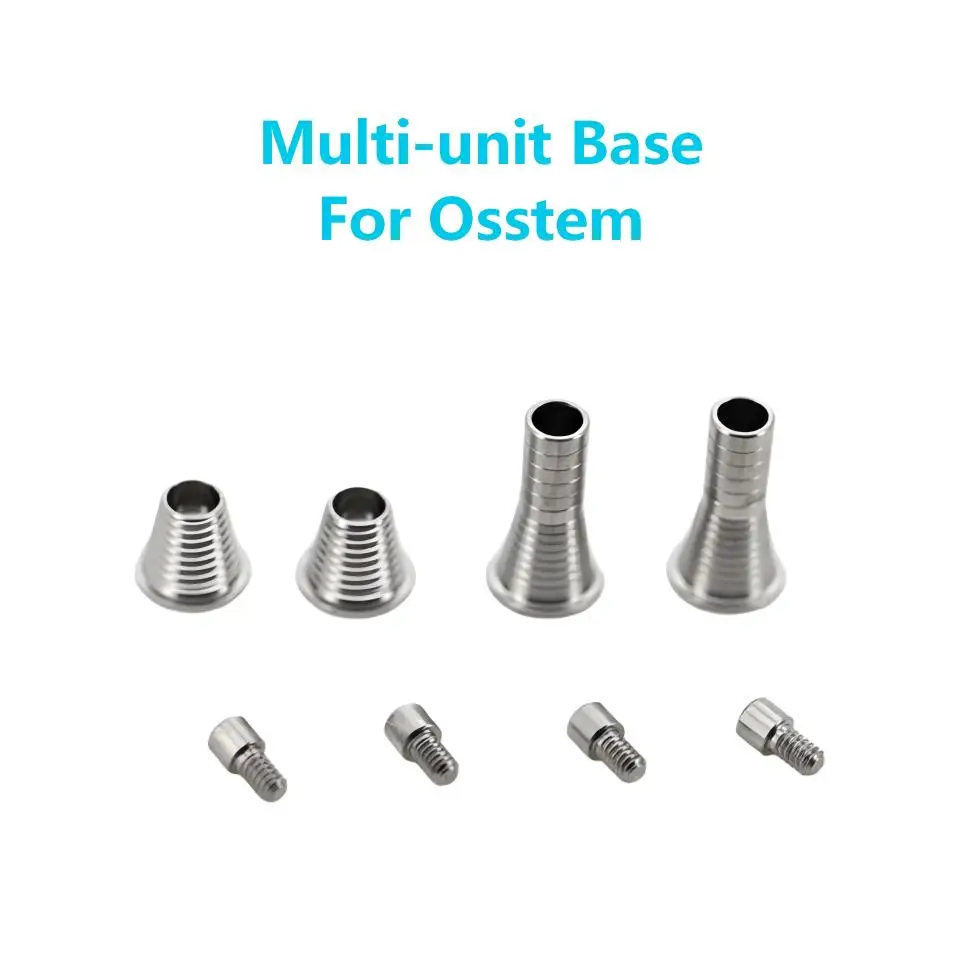 

10Pcs Dental Implant Multi Unit Base Abutment Compatible with Osstem Dentium ITI Nobel MIS Adin NeoBiotech System High Precision
