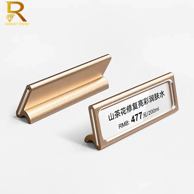 10Pcs/lot 60X22Mm Metal Sign Holder Stand Bread Store Price Label Tag Card Holder Advertising Display Stand Mini Price Paper