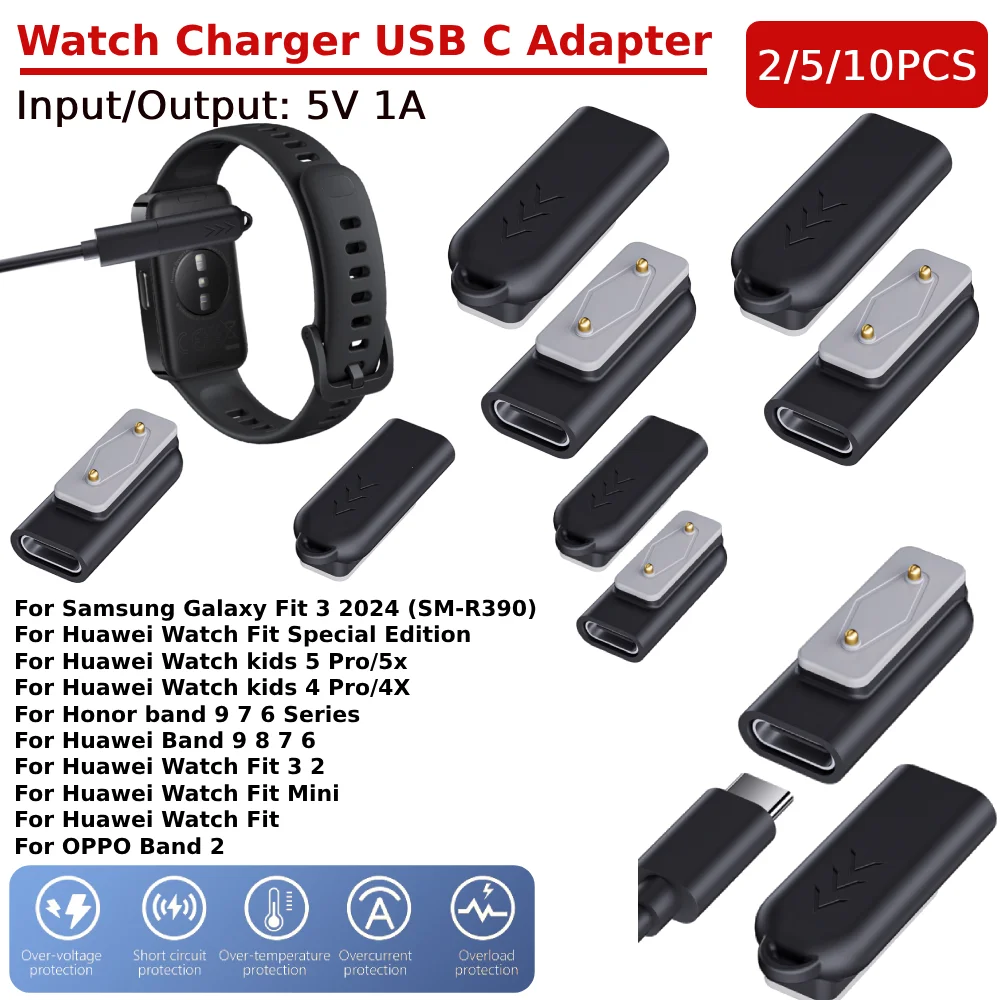 Watch Charger USB C Adapter Right Angle Charging Cable Converter Magnetic Watch Charger Adapter for Samsung Galaxy Fit 3