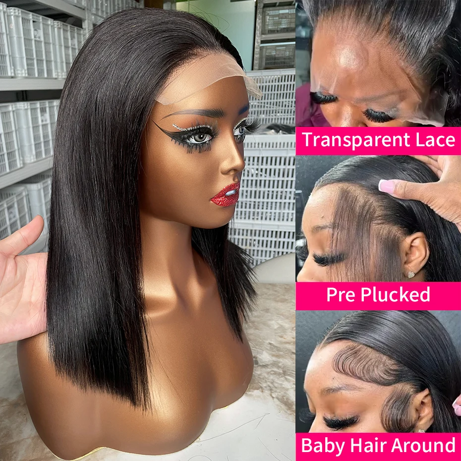 straight-bob-wig-100-vietnamese-human-hair-natural-black-color-hair-blunt-cut-bob-lace-frontal-wigs-for-women-250-300-density