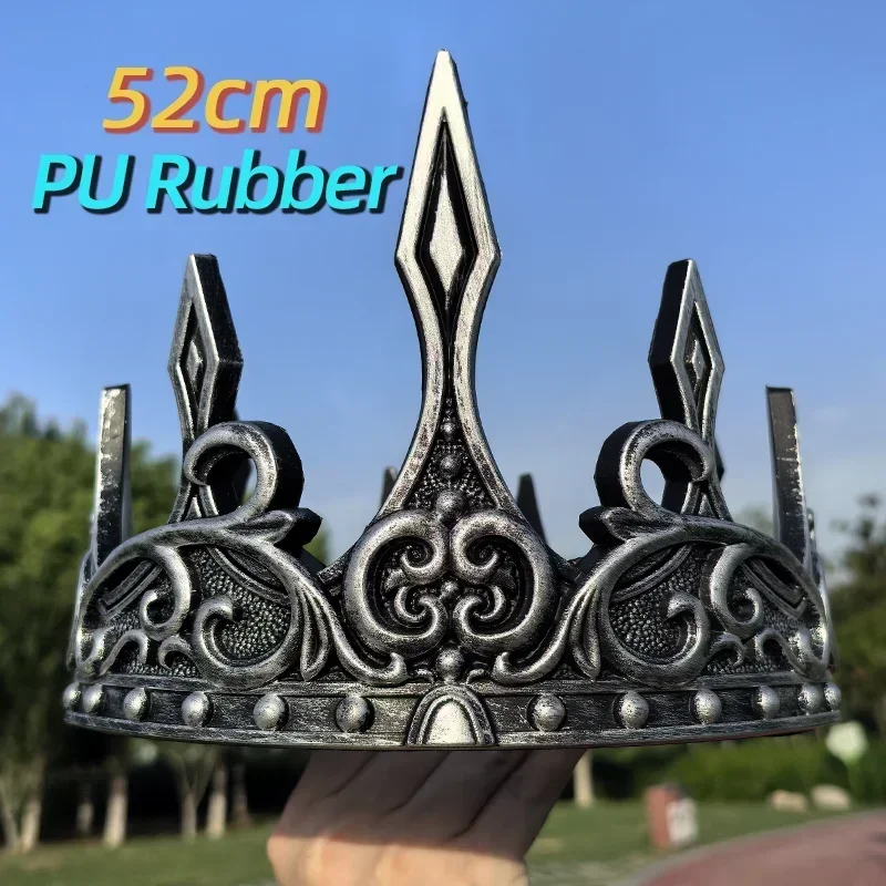 

Silver King Crown Halloween Mask Weaponry Human Paladin Crown PU Simulation Kids Toys