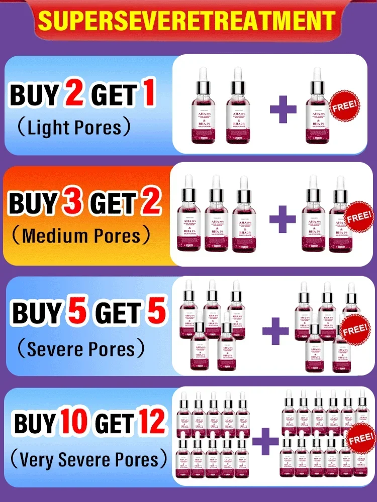 Pore Shrinking Face Serum  Pores Blackheads Whitening Moisturizing Smooth Skin Care Products