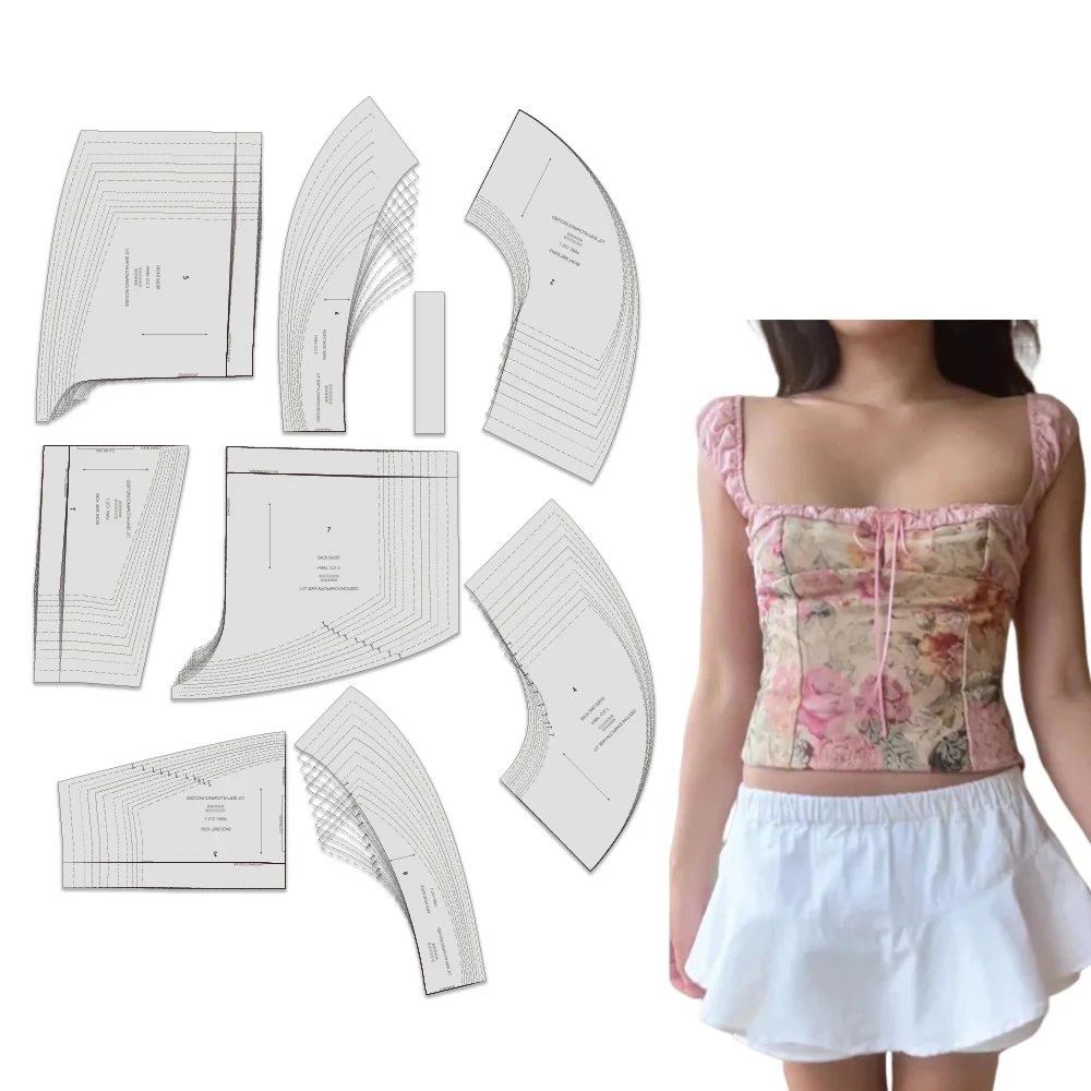 Sewing patterns for women's Pixie Ruffle Mini Skort in 11 US sizes(0-20), beginner sewing kit for women's clothing