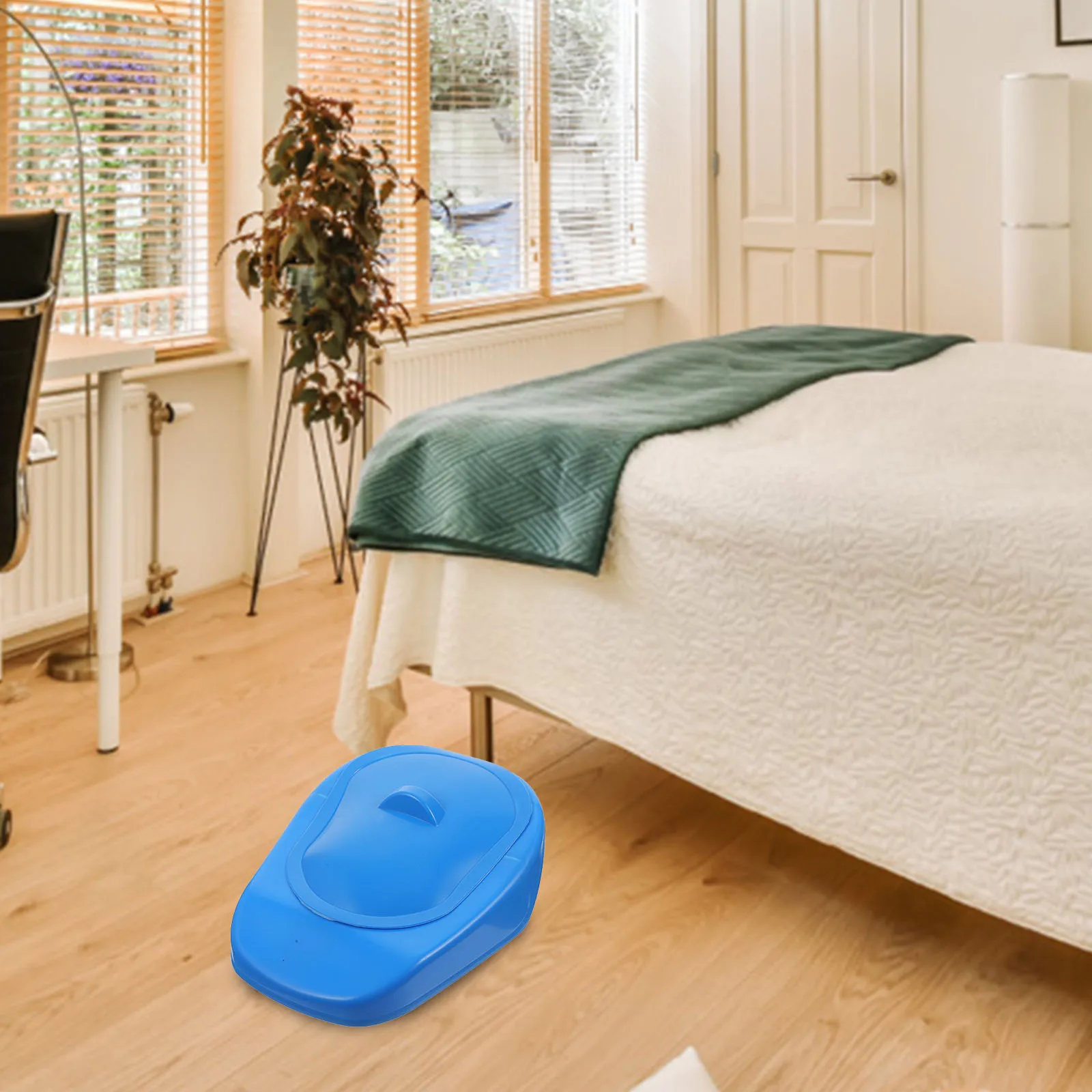 مقلاة سرير بلاستيكية متينة محمولة للتمريض خفيفة الوزن ومريحة لكبار السن والمعاقين والمريض الحوامل للاستخدام المنزلي في المستشفى