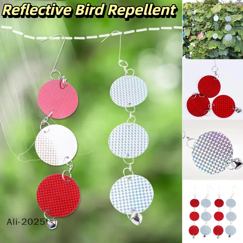 

Reflective Bird Repellent Disc Scare Away Birds Reflector Anti Bird Tape Repeller Ribbon Tape Belt For Garden Courtyard Window