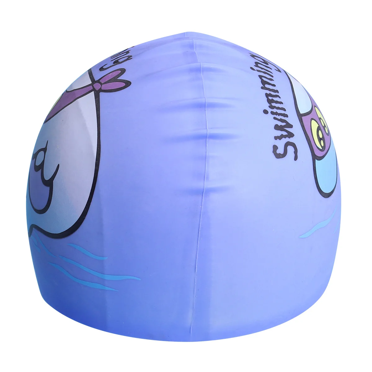 

Swimming Silicone Cap Waterproof Blue Fish Cartoon Swim Hat Hair Protection Soft Comfortable Waterproof Swimming Cap