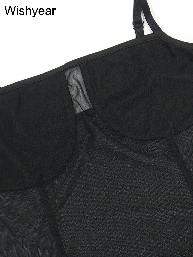 Nuove donne soffice pelliccia patchwork mini abito nero maglia trasparente aderente night club senza spalline backless autunno compleanno abiti