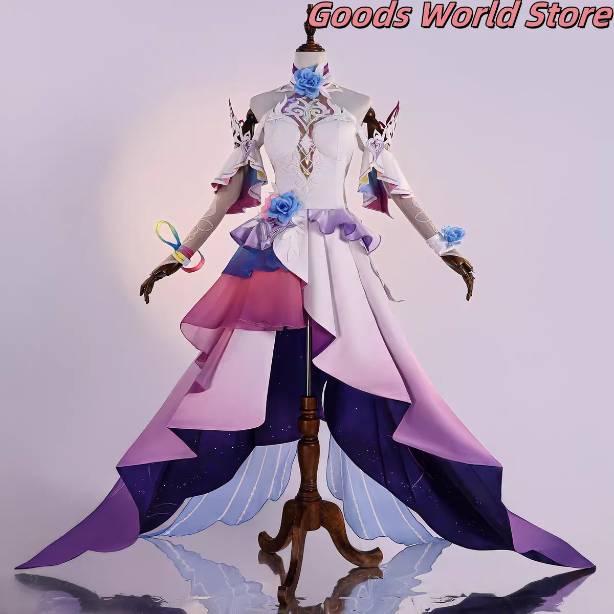 متوفر في المخزون فستان مُصمم حسب الطلب زي أنيمي لعبة هونكاي ستار رايل سيرين ملابس لعب الأدوار لحفلات الهالوين للنساء #2