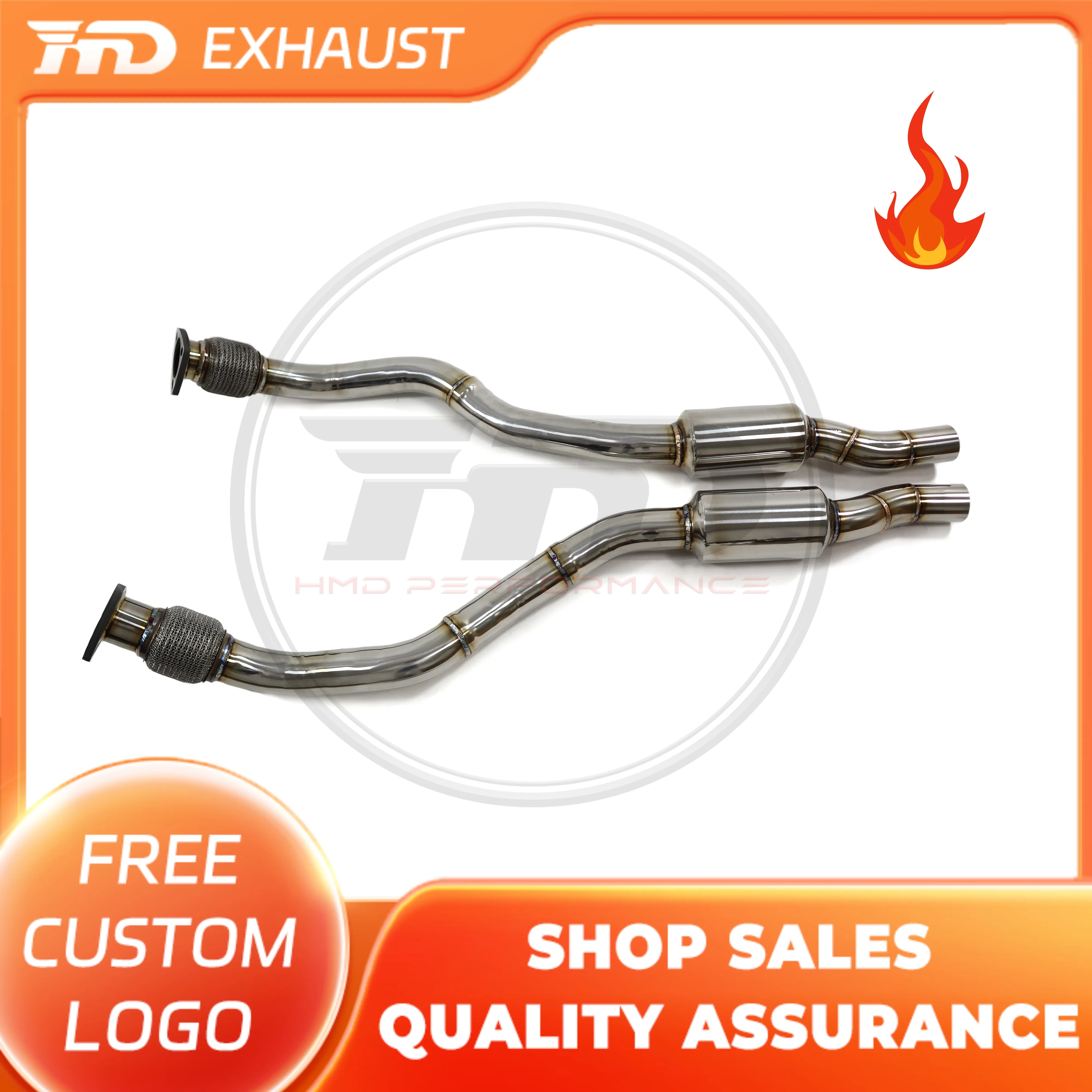 

HMD Hot Sales Exclusive Customization For AUDI A6 A7 C7 3.0T Stainless Steel Exhaust Parts Resonant Tube Reduce Sound