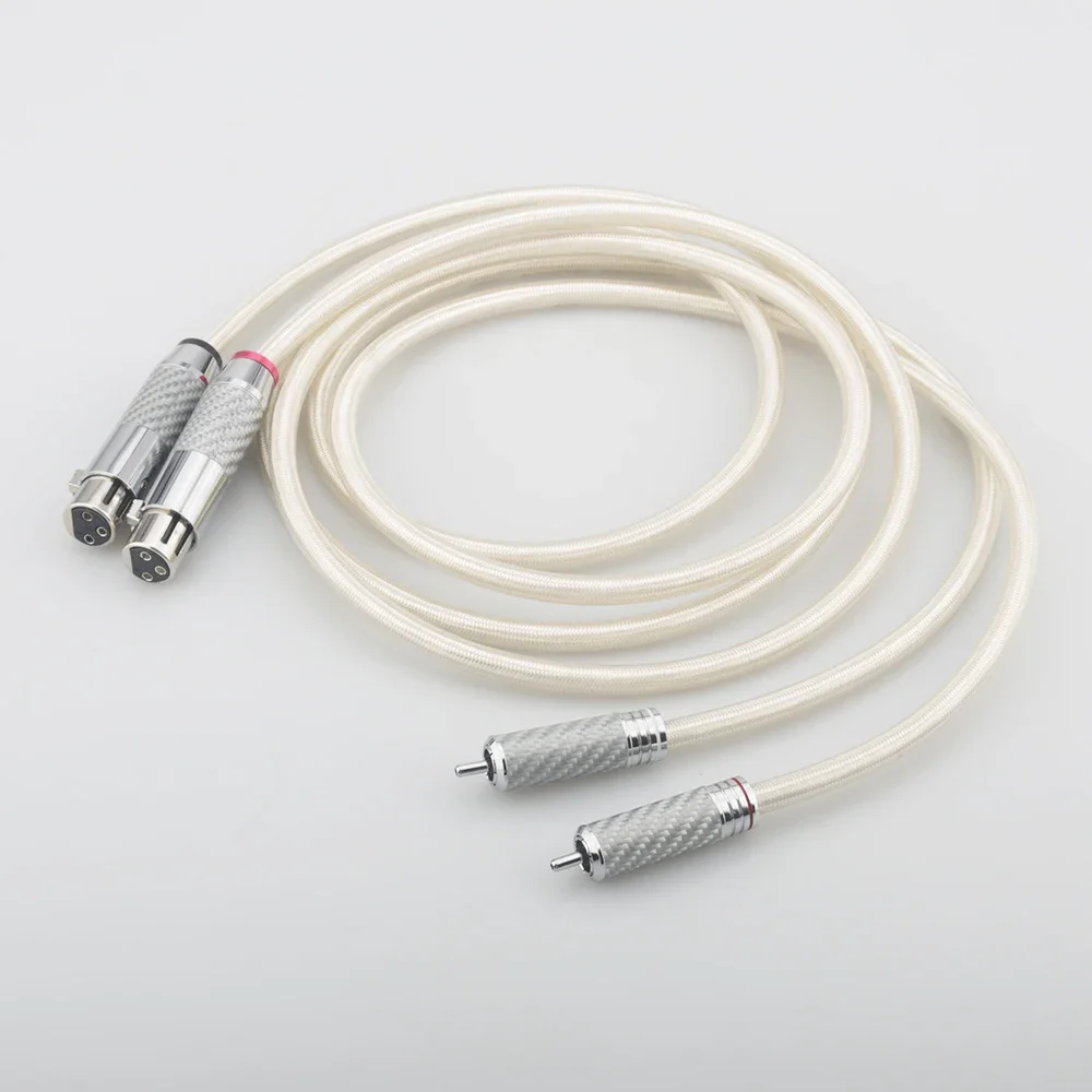 Высокое качество A26 пара посеребренный RCA-XLR сбалансированный женский аудио соединительный кабель HIFI аналоговый кабель