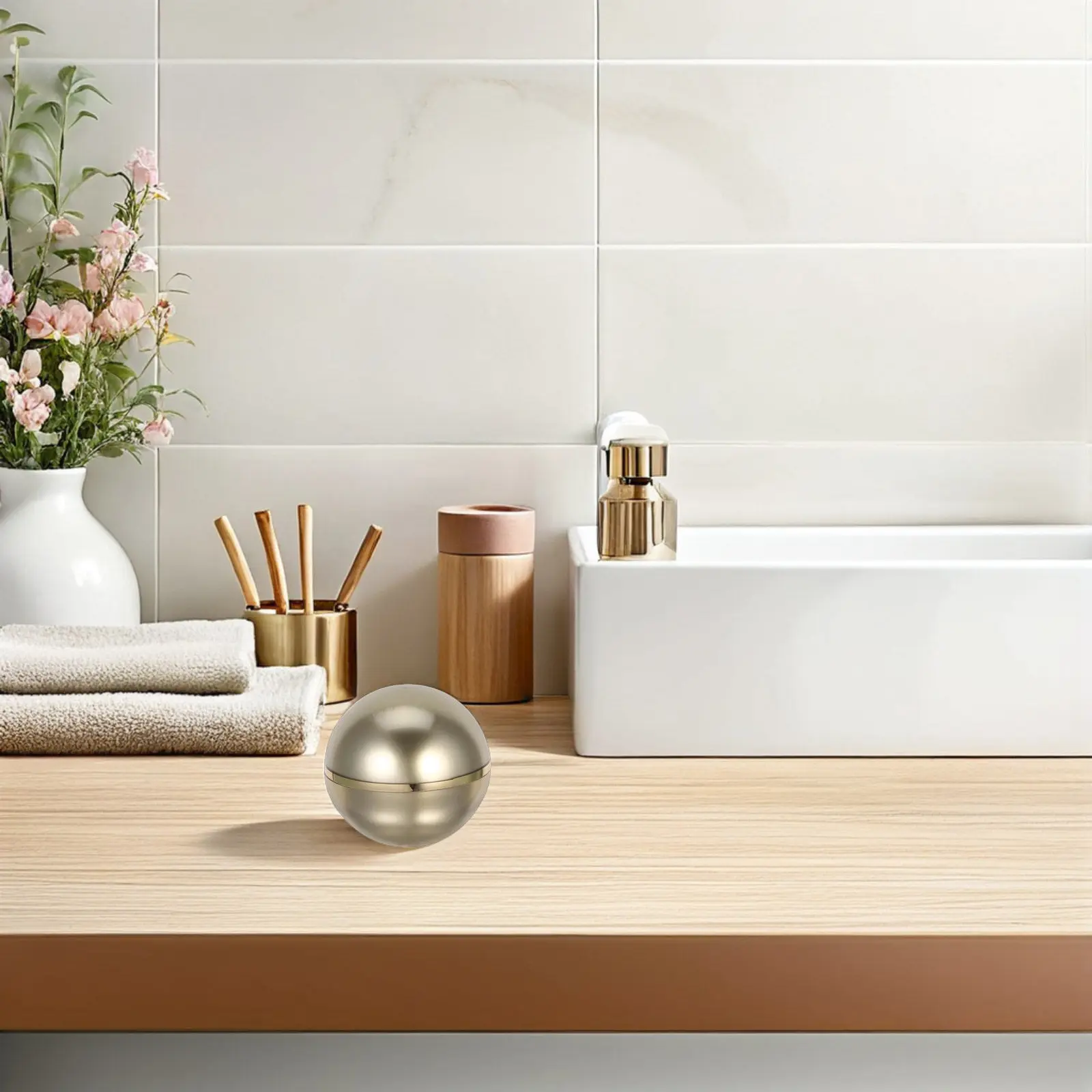 

1Pcs Fine Crafted Refillable Jar Mini Empty Cream Bottle for Travel Home Face Cream Samples Body Balm Leak Proof