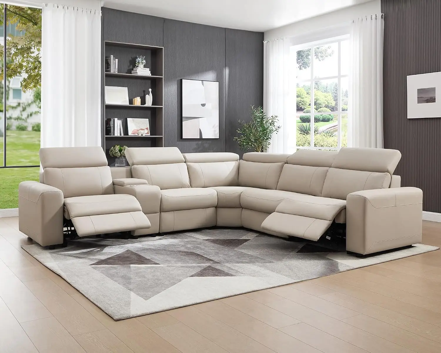 Power Reclining Sectional, Sectional Recliner, Leather Reclining Sectional, Customized