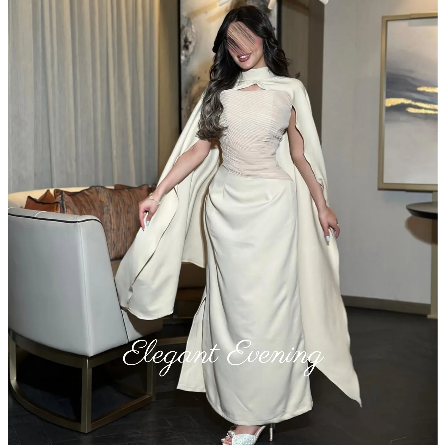 

Elegant Mermaid Evening Dress Simple and Premium Shawl Prom Dress White Bride Dress For Women 2026 Wedding Party Dress