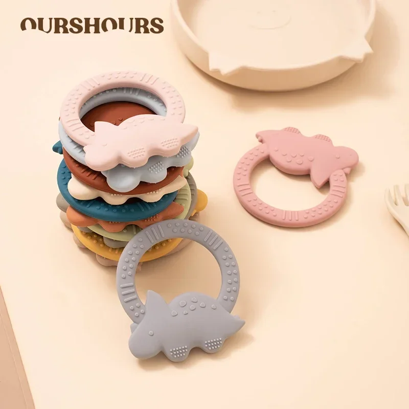 Food Grade Newborn Baby Soft Silicone Molar Toy Cute Pacifier Soothing Teether BPA Free Infant Nursing Chewing Bebe Teething Toy