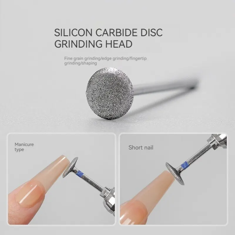 หัวเจียรทรงจานบิน 3 ชิ้น เครื่องขัดเล็บแบบพกพา อุปกรณ์ขัดเล็บมืออาชีพ กำจัดหนังกำพร้า เครื่องเจียรเล็บ