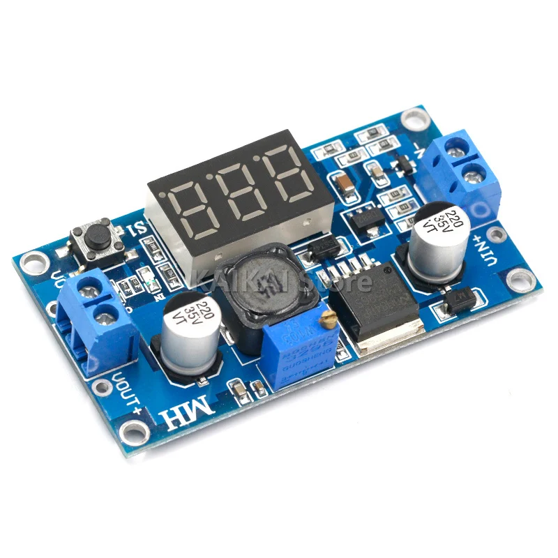 LM2596 BUCK 3A DC-DC spanningsverstelbare step-down voedingsmodule + blauwe LED-voltmeter