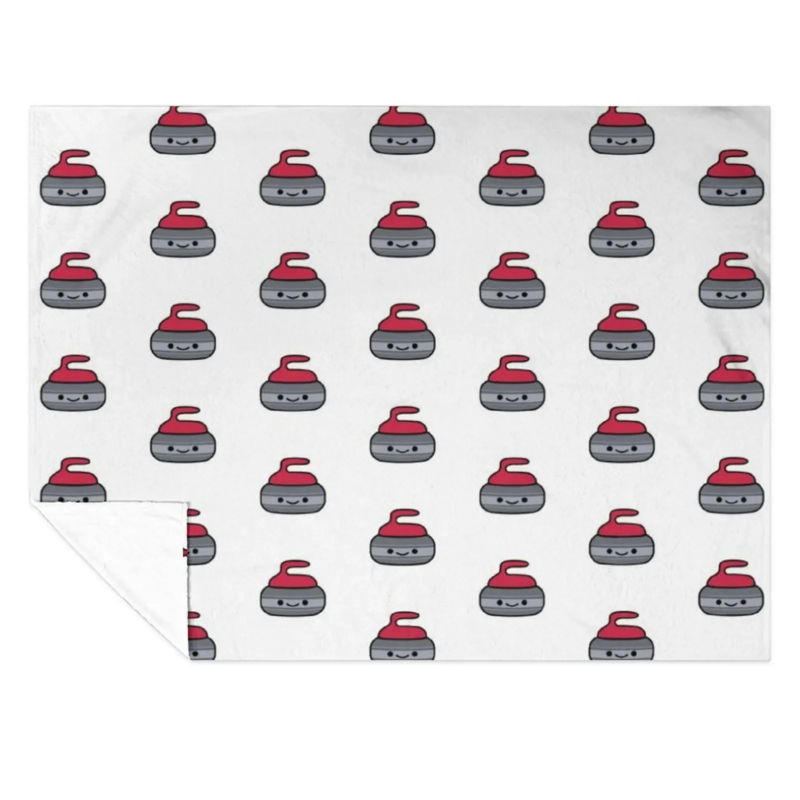 

Curling Puck Throw Blanket Softest Flannel For Baby Thermals For Travel Blankets
