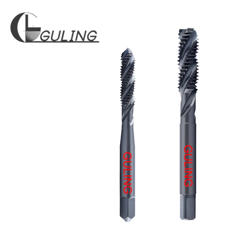 GULING HSSE Red Ring Metric Spiral Fluted Tap Pointed M2 M3 M4 M5 M6 M8 M10 M12M14 M16 M18 M24 Machine Screw Thread Taps