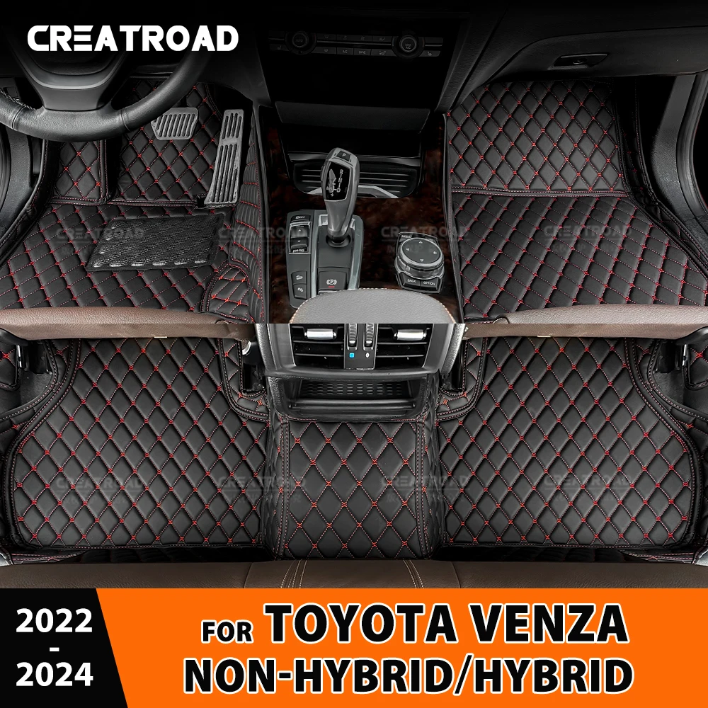 Car Floor Mats For Toyota Venza Hybrid/Non-Hybrid 2022 2023 2024 Custom Auto Foot Pads Carpet Cover Interior Accessories