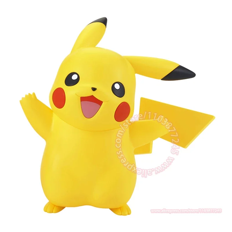 BANDAI Pokemon PLAMO Pikachu mano regalo de cumpleaños para niños modelo de ensamblaje juguete de moda decoración de mesa postura sentada