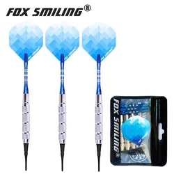 3PCS Fox Smiling 18g Electronic Soft Tip Darts With Aluminum Darts Shafts And Nylon Tips For Indoor Darts Games