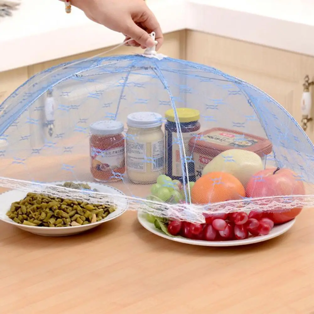 Tent Picnic Hexagon Table Anti Mosquito Gauze Meal Cover Kitchen Accessories Umbrella Style Food Cover