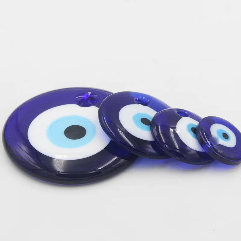 Adorno colgante de pared de ojo malvado turco de cristal azul, amuleto de Nazar griego hecho a mano, decoración de pared, protección y buena suerte, 1 ud.