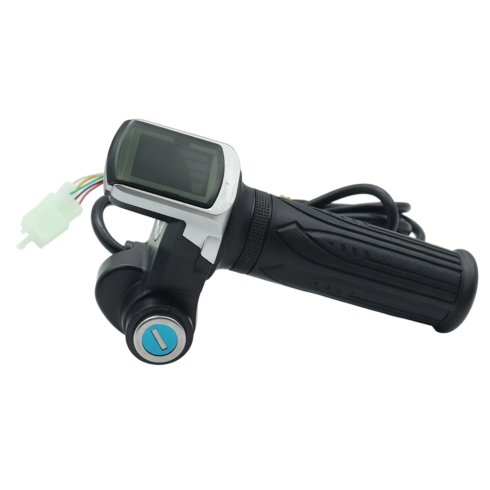 Electric Bike Throttle 24V36V48V Accelerator for E-bike/Electric Scooter Accessory Throttle Handlebar with LED Display