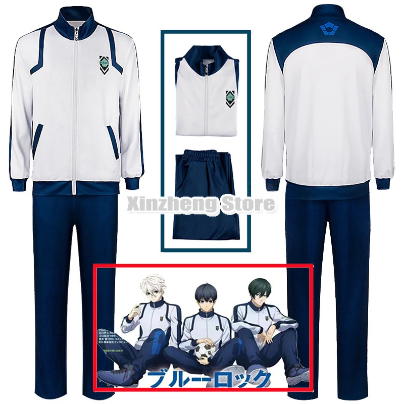 

Seishiro Nagi White Cosplay Anime Blue Lock Jersey Cosplay Yoichi Isagi Jackets Pants Set Halloween Carnival Cloth Role Play