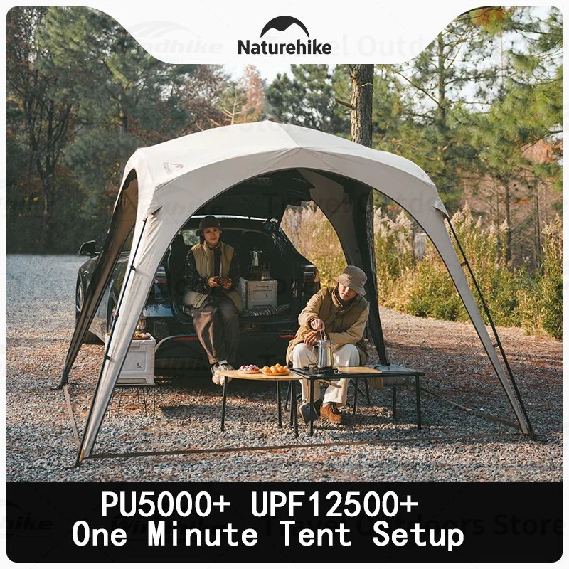 Naturehike Dome Tent Canopy Waterproof PU5000+ UPF12500+ Quick Open Docking Tent Outdoor Camping Large Sunshade Tarp Family