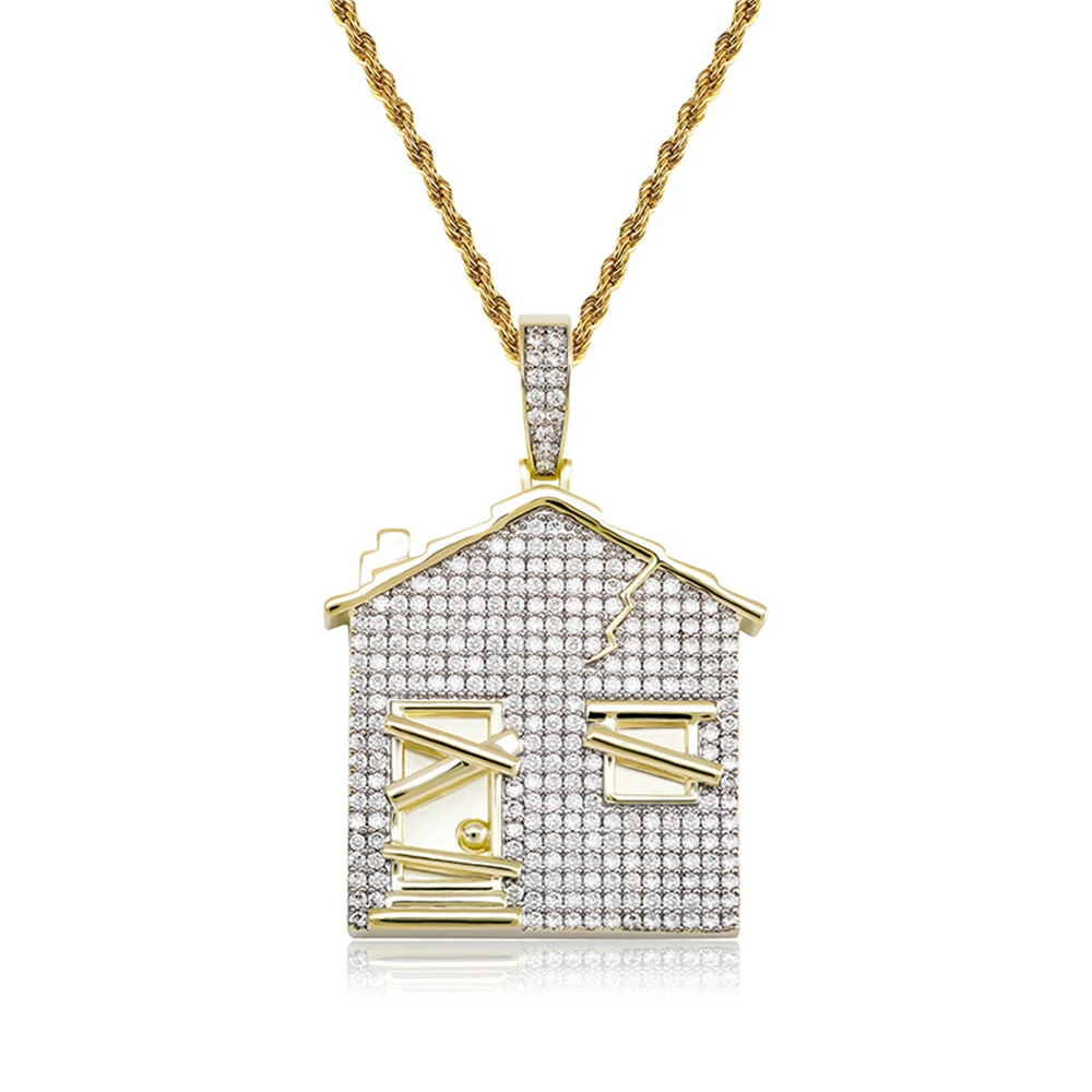 

Прекрасный кулон из циркона в форме микропаве (модное ожерелье унисекс в стиле Ins)