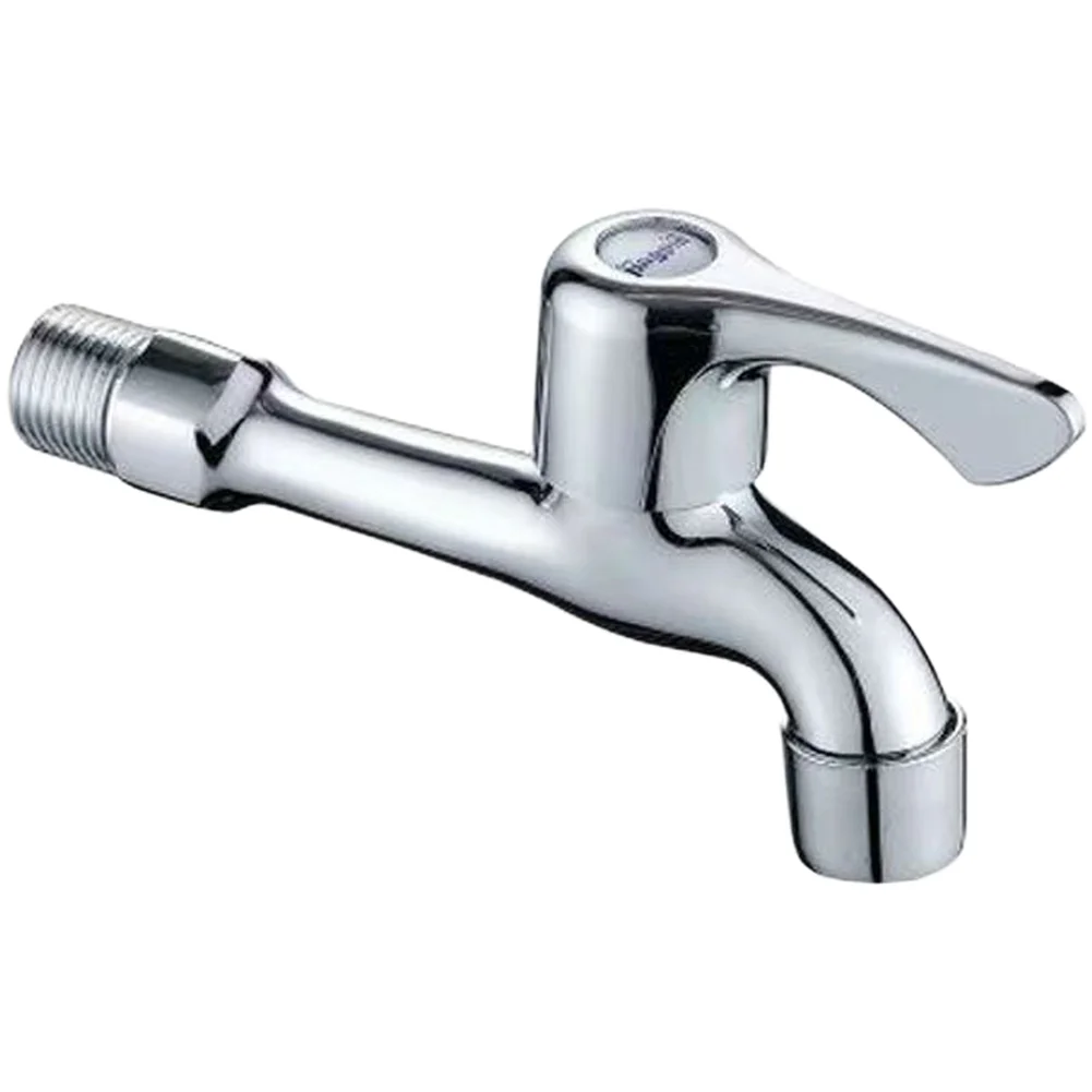 Extra Long 14cm Spout Brass Faucet for Washing Machine with Wall Mounted Single Handle Design for Utility and Laundry Zones