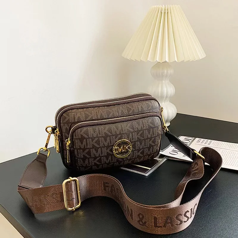 Vintage Shoulder Bag Women\'S Printed Letter Crossbody Chest Bag With Adjustable Strap Designer Luxury Soft Leather Waist Packs