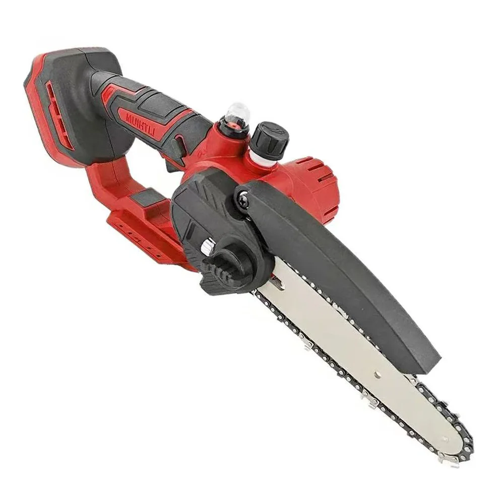 8 Inch Brushless Electric Chainsaw With Oil Spray Electric Saw Cordless Garden Pruning Power Tools  For Milwaukee 18V Battery