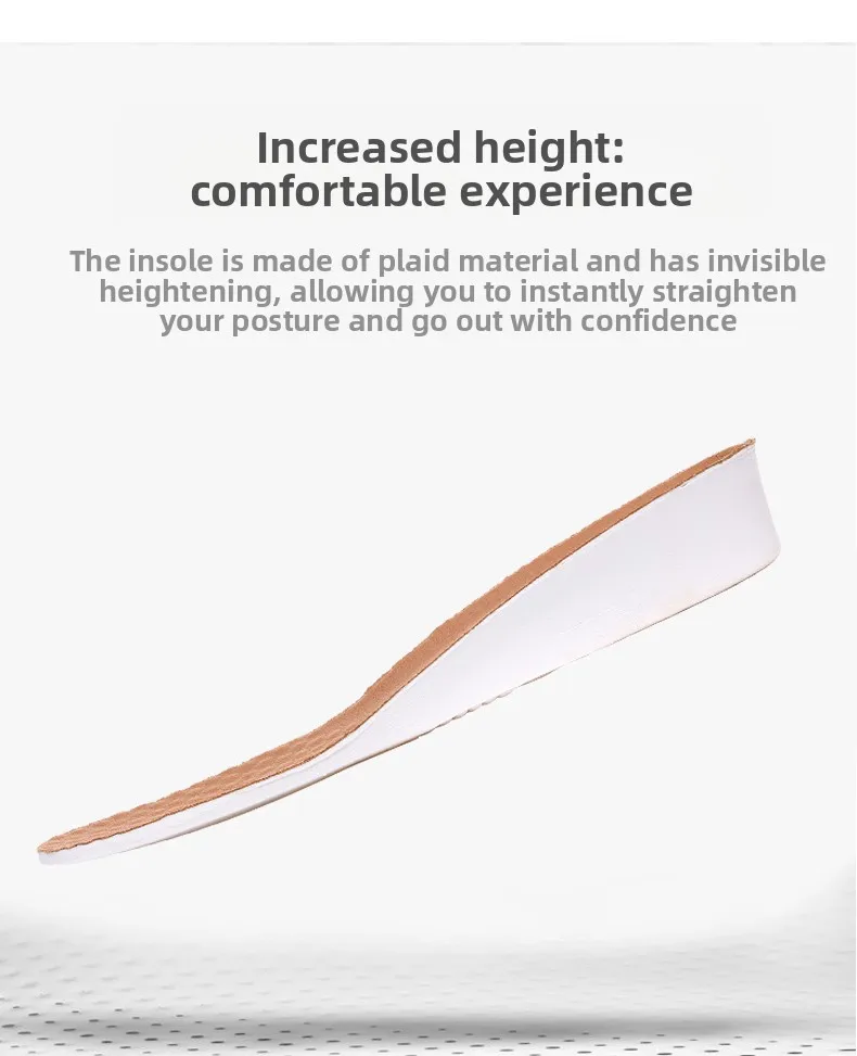 6-8CM Höhenverstellbare Herrenschuhe Atmungsaktive Mesh-Sportschuhe Unsichtbare Erhöhungsschuhe für Größere Körpergröße – Detail 9