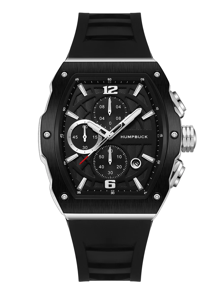 ساعة HUMPBUCK ساعة يد رجالية أنيقة مع عقارب مضيئة وميزات مقاومة للماء ومتينة من الفولاذ المقاوم للصدأ