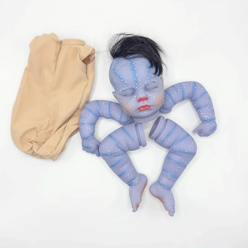 19Inch Reborn Kit Loulou Unfinished Bebe Reborn Doll Kit Already Painted Doll Parts DIY Blank Kit  Bebé Reborn Niña