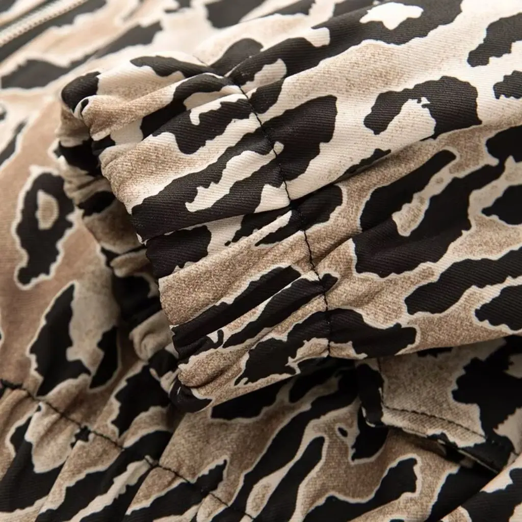 

Весенняя модная короткая куртка на молнии в стиле ретро с леопардовым принтом для женщин, модная уличная одежда в европейском и американском стиле