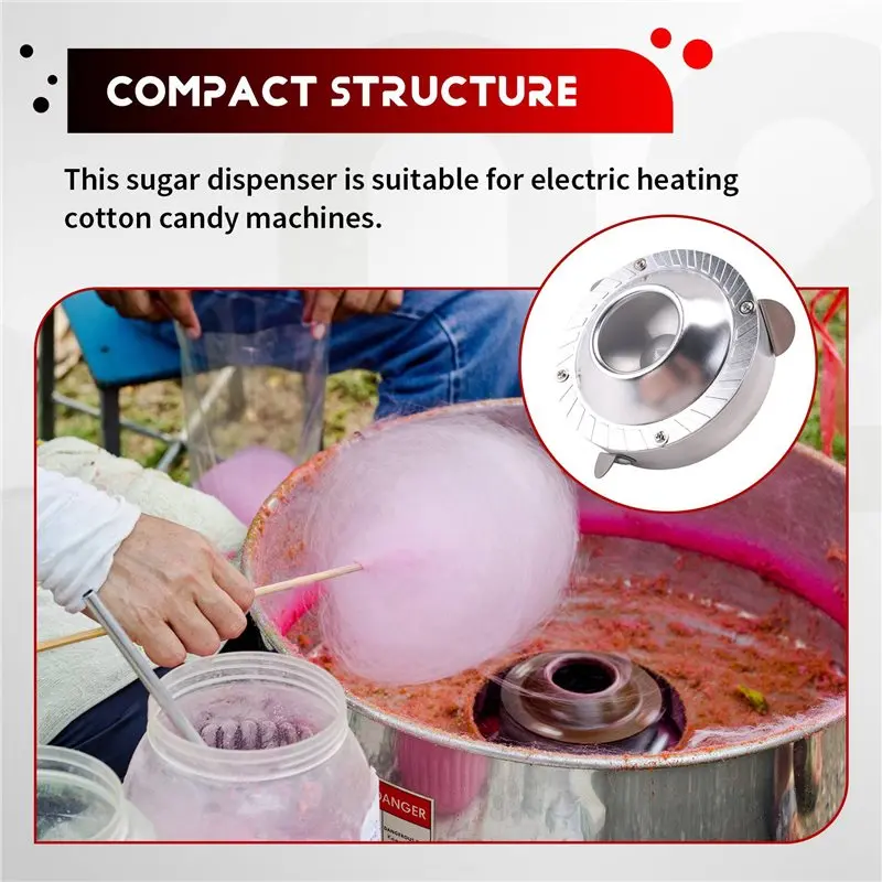HRBAJ-3X Sugar Header Candy Floss Cotton Candy Machine Boiler Candy Outlet Device Rotate Parts For Cotton Candy Maker 220V